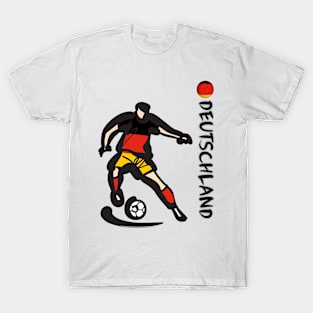 Dynamic Germany Soccer Player Pose V1-1 T-Shirt